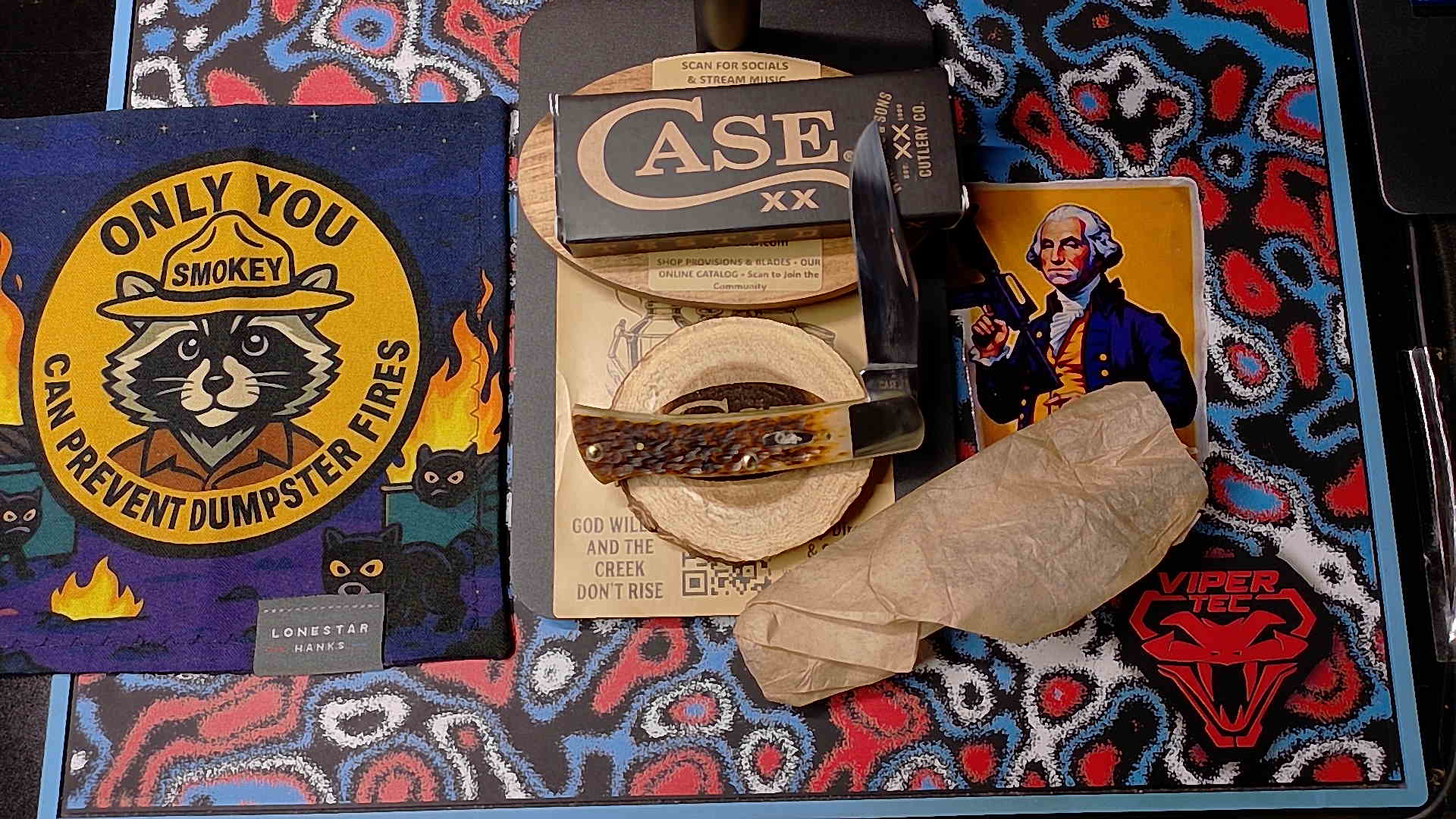 Case XX CA10799 Traditional Folder - Peach Seed Jigged Amber Bone (NIB)