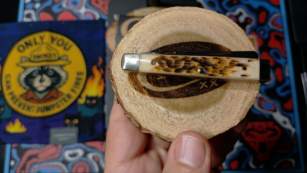 Case XX 10797 Vaulted Baby Doc Peach Seed Jigged Amber Bone (NIB)