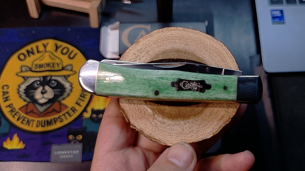 🦴 Case XX CA19940 Smooth Emerald Green Bone Traditional Trapper Folder (NIB)
