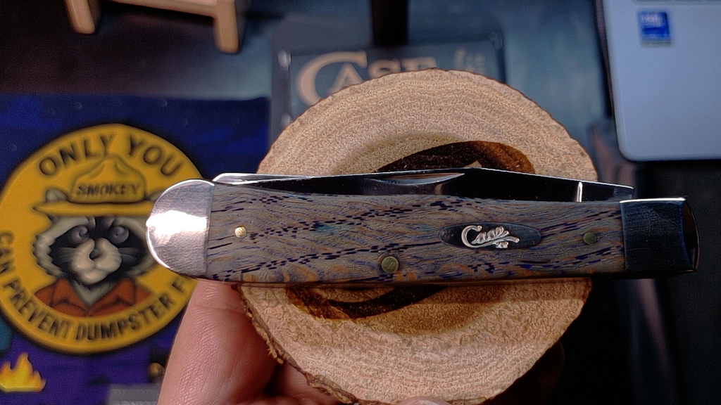 Case Smooth Black Curly Oak Trapper - Traditional Pocket Folder