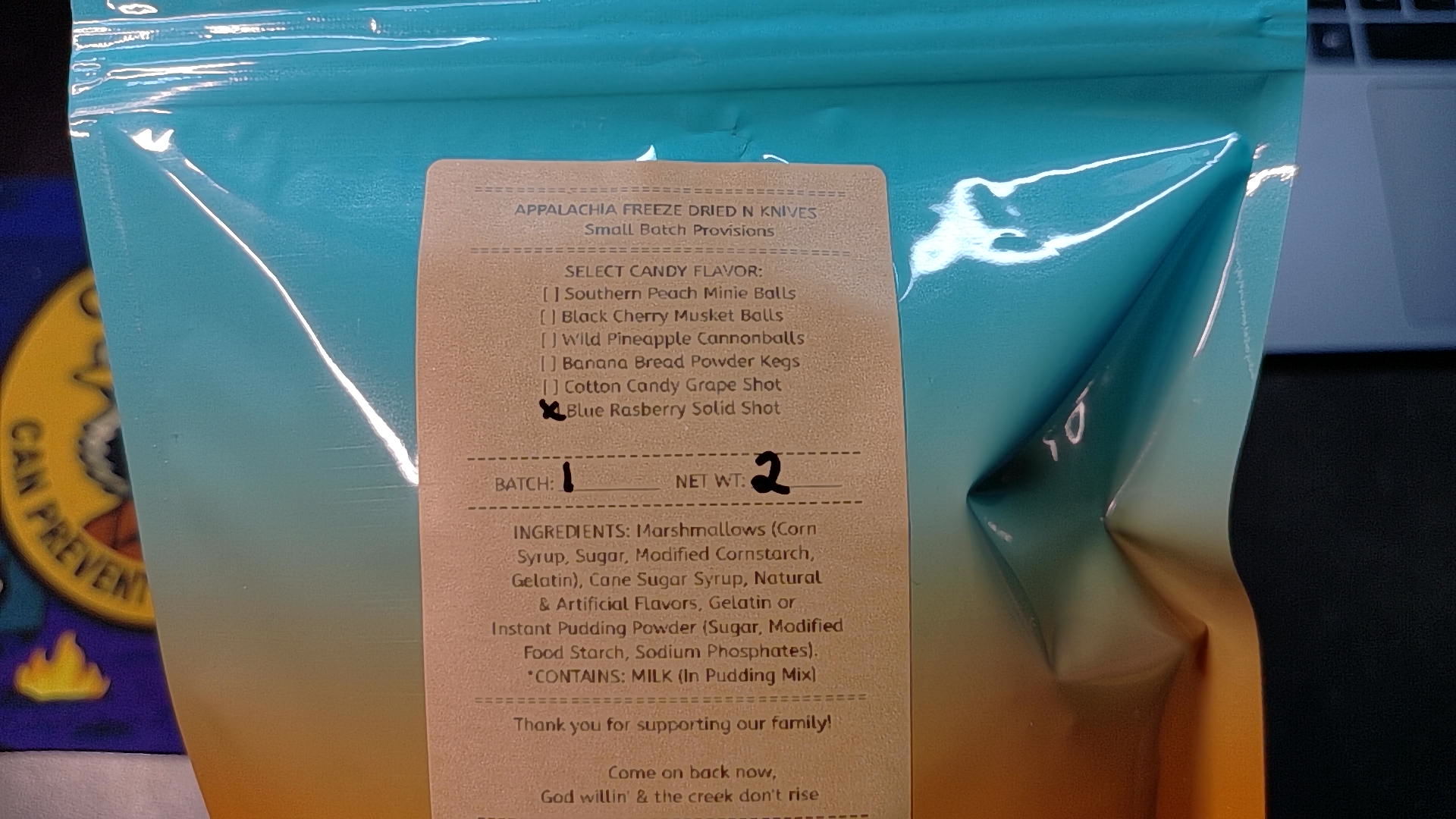 Blue Raspberry Solid Shot – Small Batch Freeze-Dried Provisions