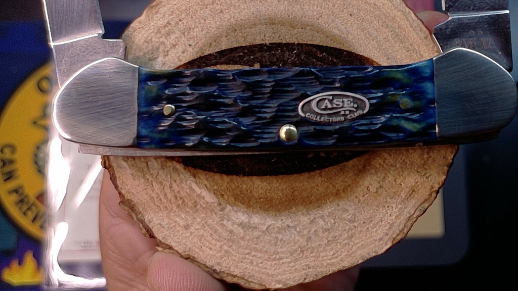 Case XX Blueberry Cobbler Bone Peach Seed Jig Canoe Pocket Knife - Limited Edition Serialized #28 of 320