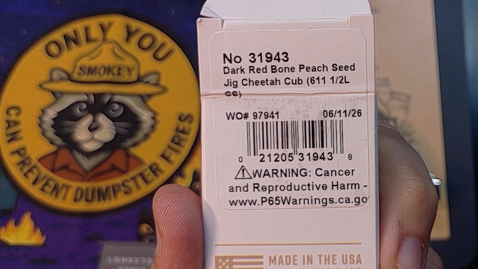 W.R. Case & Sons Dark Red Bone Peach Seed Jig Cheetah Cub Lockback 31943