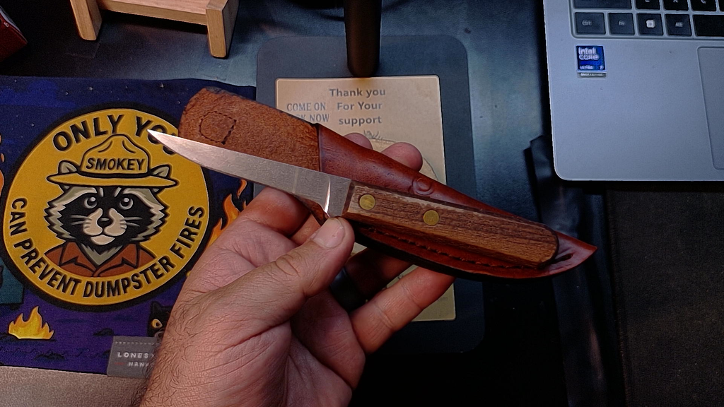 Ontario Knife Company 4" Fish Knife Fixed Blade Wooden Handle