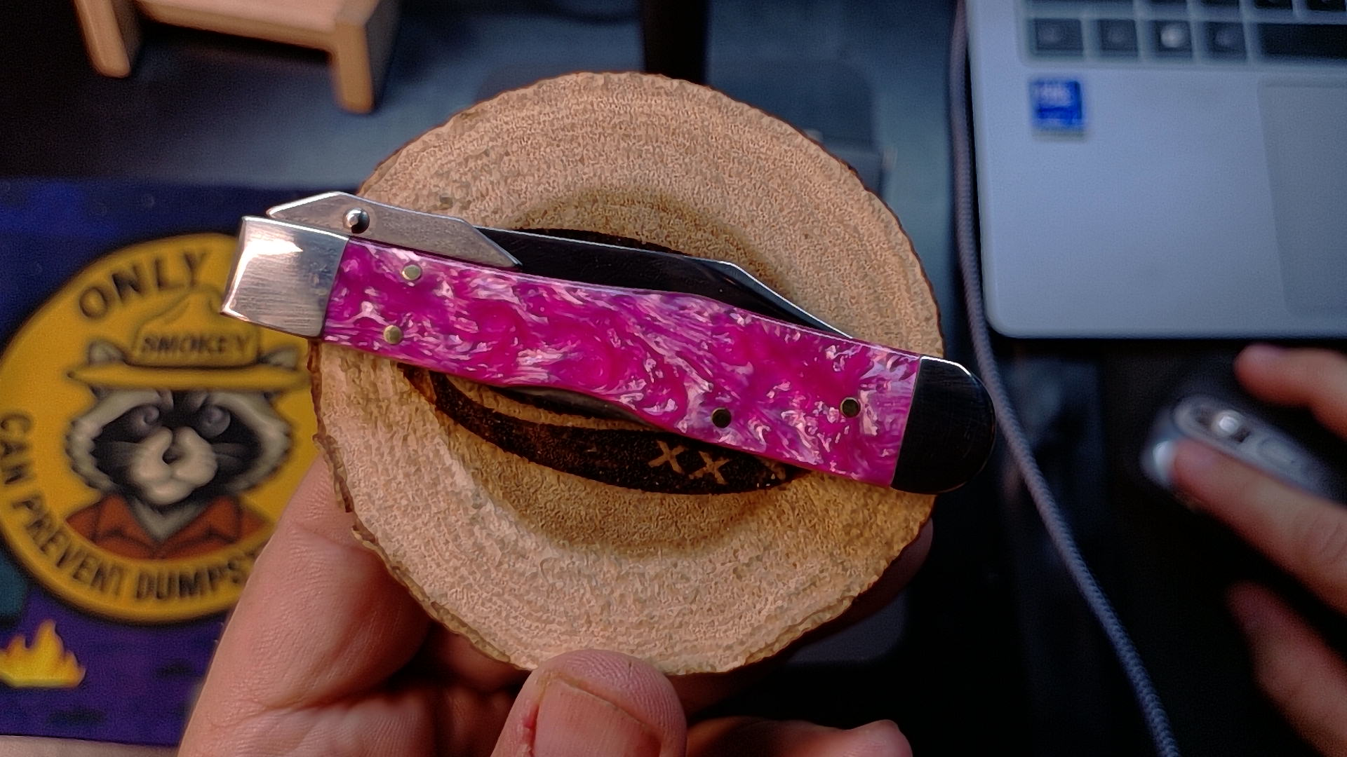 Case XX Pink Crackle Kirinite Smooth Cheetah Cub