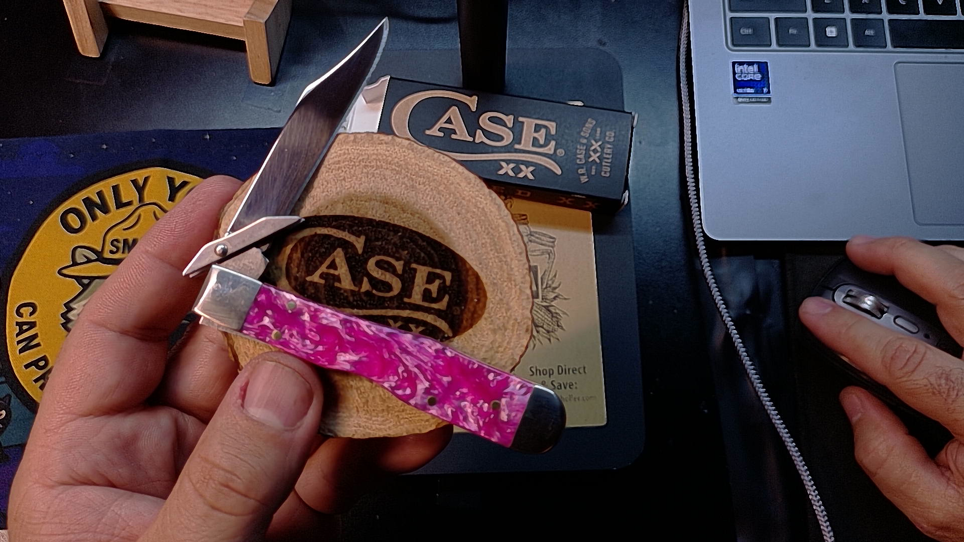 Case XX Pink Crackle Kirinite Smooth Cheetah Cub