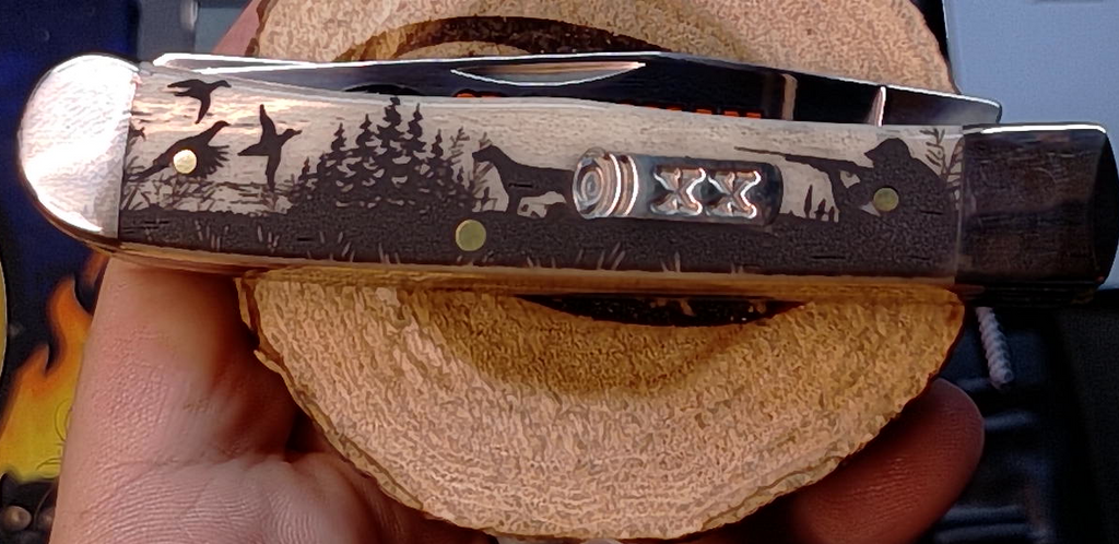 Case XX Sportsman Hunter Bird Dog Natural Bone Trapper #81224 USA