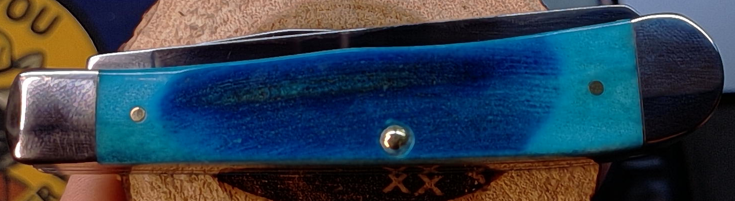 W.R. Case & Sons  25592 Caribbean Blue Bone Trapper Saw Cut