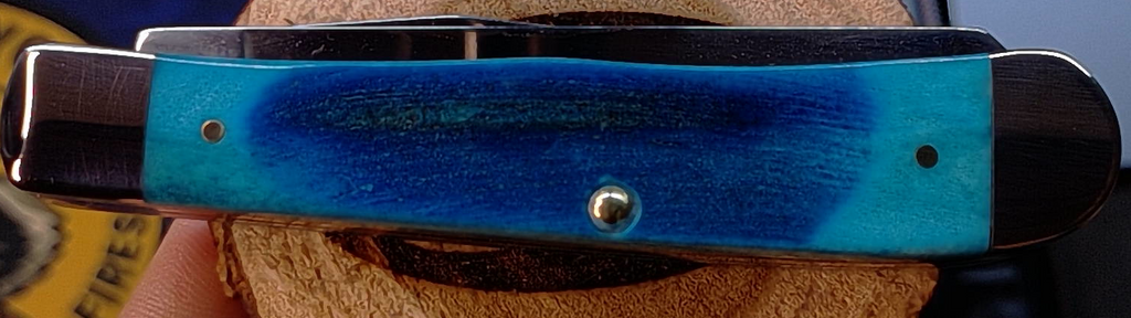 W.R. Case & Sons  25592 Caribbean Blue Bone Trapper Saw Cut