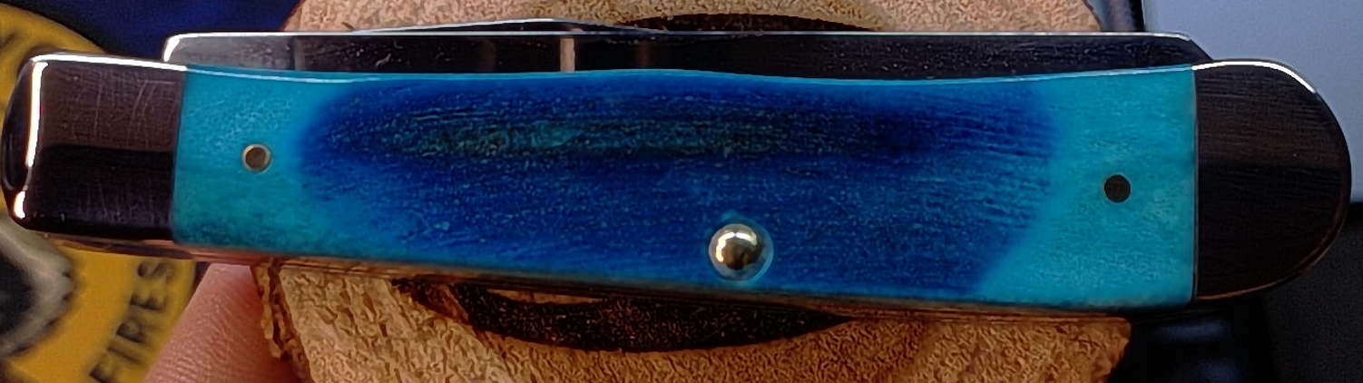 W.R. Case & Sons  25592 Caribbean Blue Bone Trapper Saw Cut