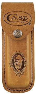 Case Cutlery Jigged Dymalux® Rosewood Folding Hunter with Leather Sheath
