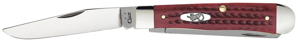 Case 00783 Trapper Medium Corn Cob Jigged Old Red Bone Handle