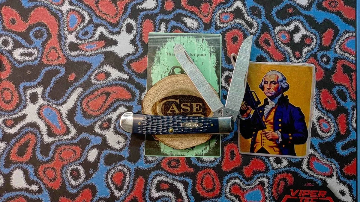 (2014)Case American Workman Trapper CA13000 Blue Jigged Carbon