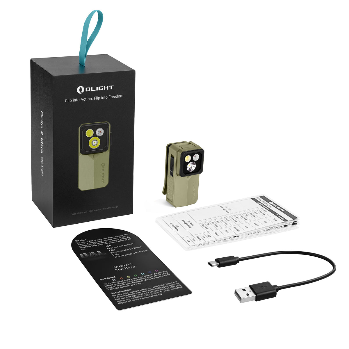 Olight Oclip 2 Ultra Clip Flashlight | UV, Flood, Red & Spot