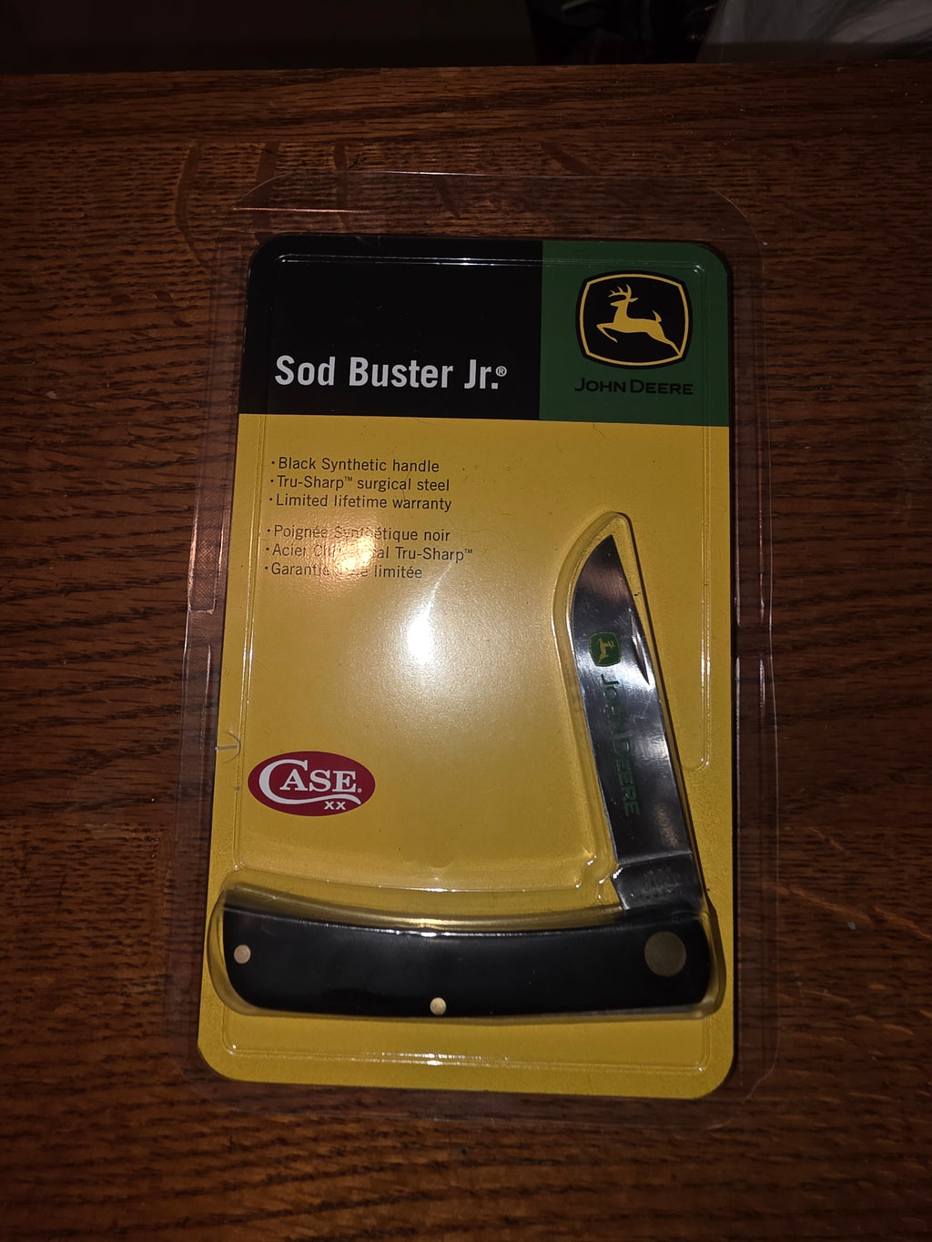 Case XX John Deere Sod Buster Jr Black Synthetic Pocket