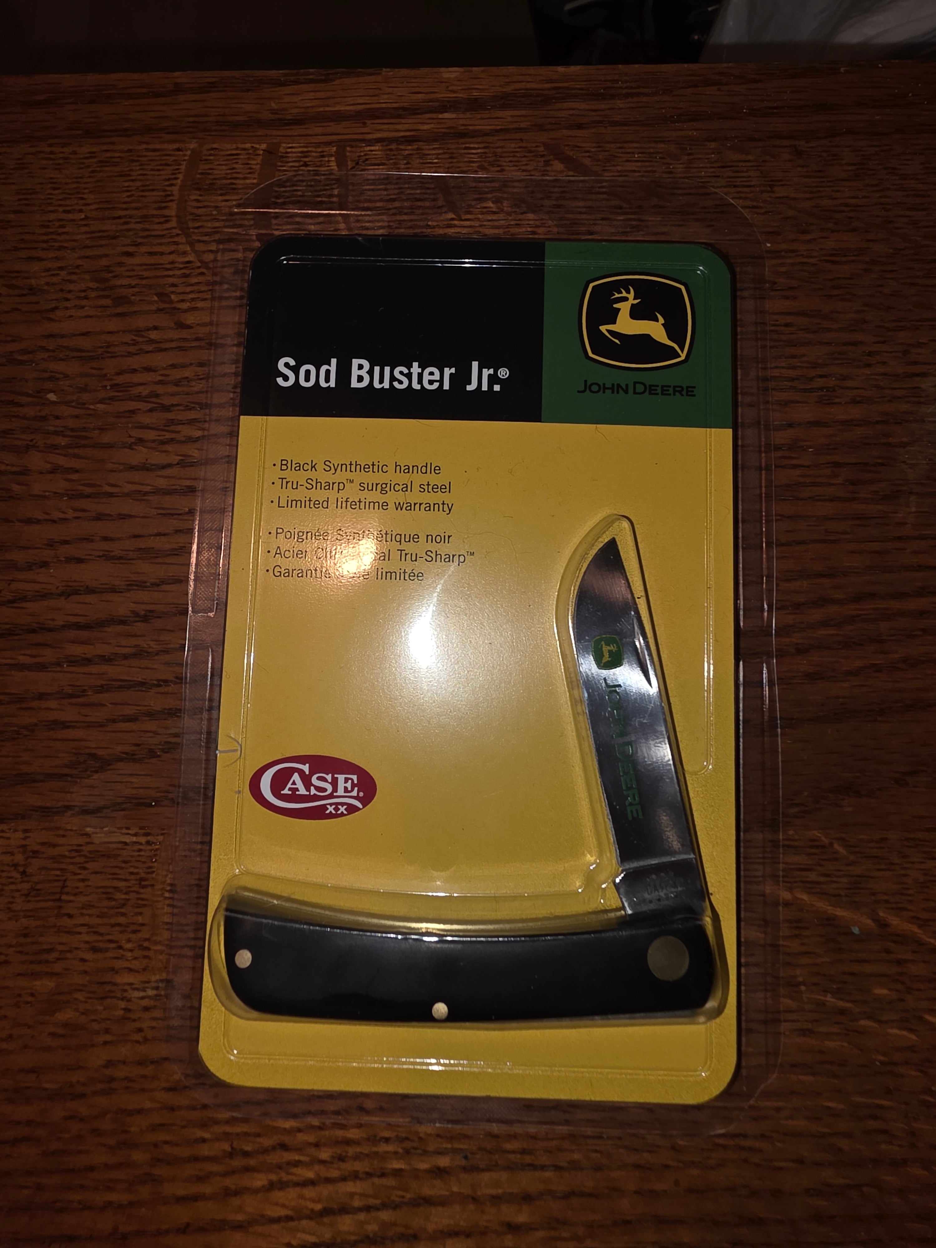 Case XX John Deere Sod Buster Jr Black Synthetic Pocket