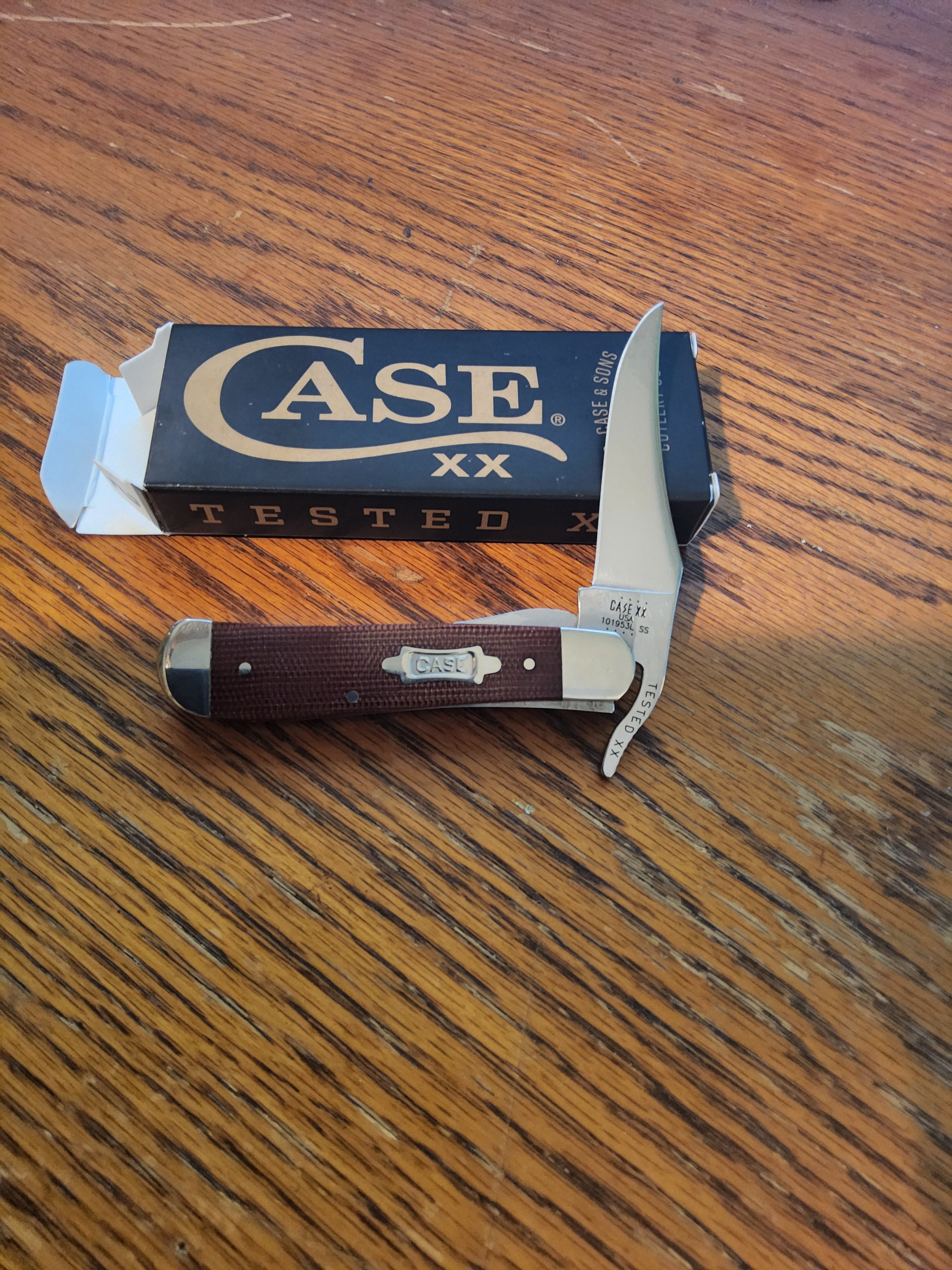 Case XX 23692 Natural Canvas Micarta RussLock (1953L SS) - 2023 Discontinued