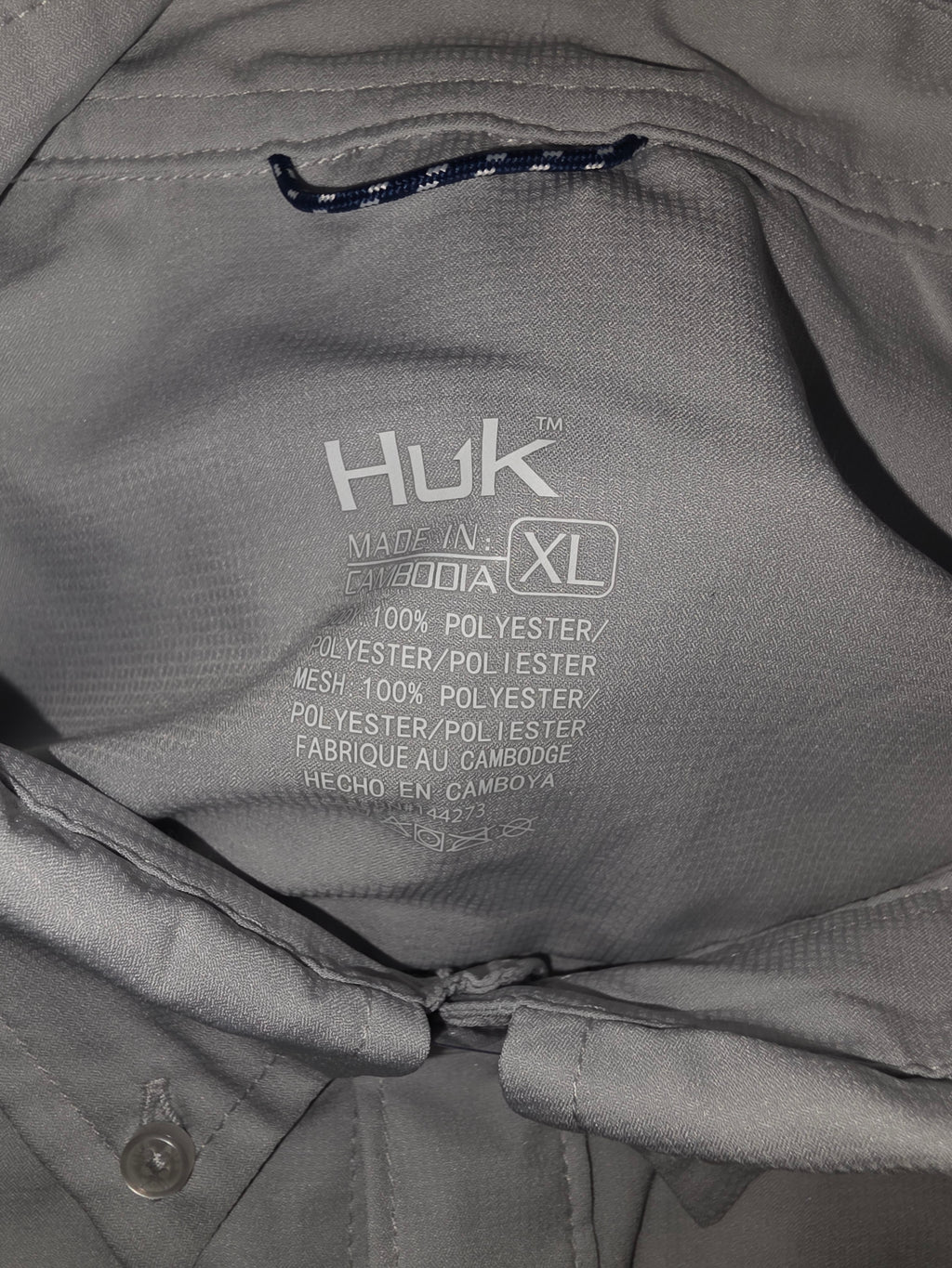 Huk Tide Point Short Sleeve Button Down Shirt Seagull XL