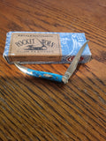 Case XX Pocket Worn® Caribbean Blue Bone Medium Texas Toothpick (05077) - NIB