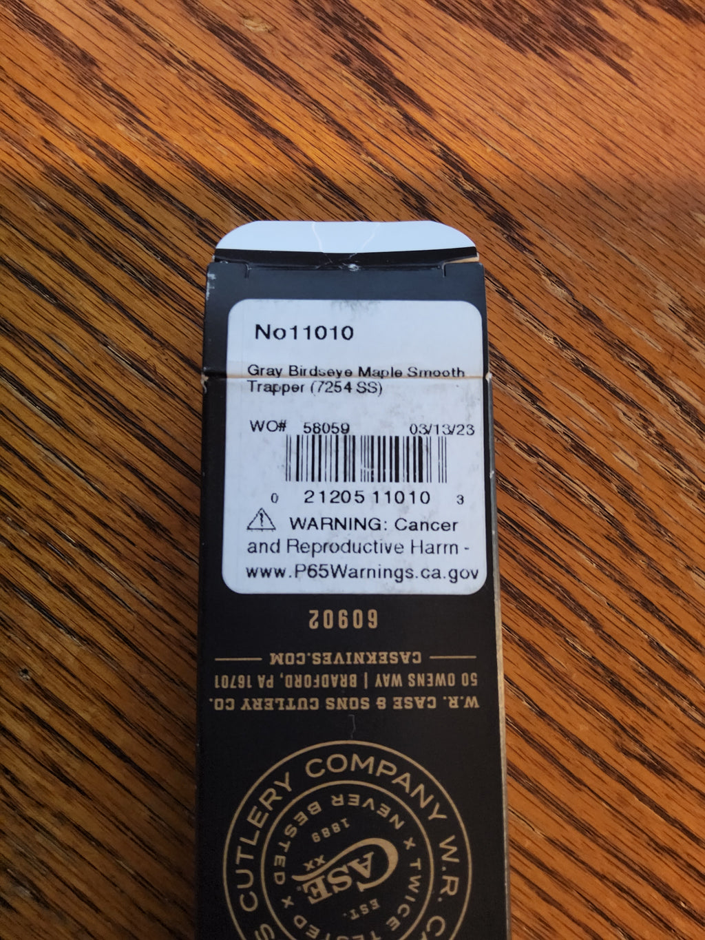 Case XX 11010 Gray Birdseye Maple Trapper (7254 SS) - Discontinued Collector’s Edition